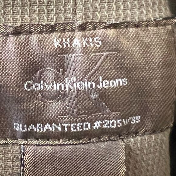 Calvin Klein Jeans Vintage Khaki Belted Military Utility Jacket Size Small - Picture 6 of 7